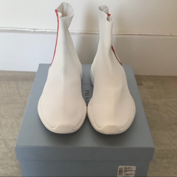 Prada Stretch High-Top Sneakers - Picture 3 of 6